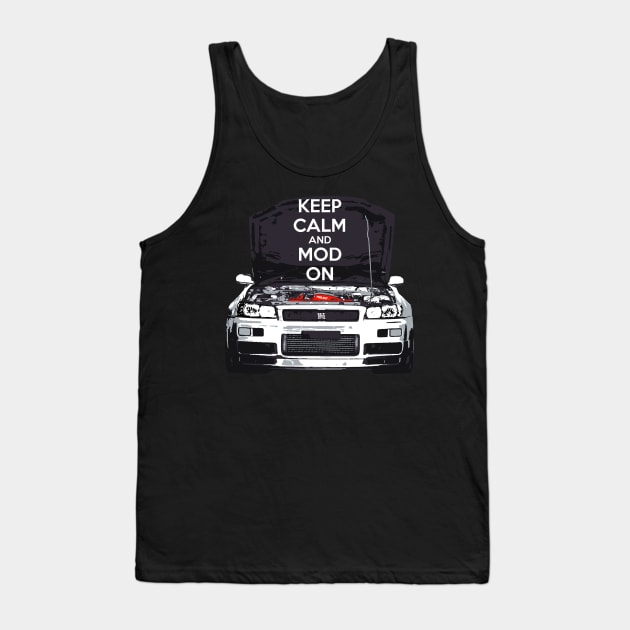 Keep Calm and Mod on Tank Top by cowtown_cowboy